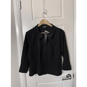 allegra K  Women’s Dress Suit Size XL Black Skirt Set 2 Pieces with Belt W232